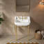 Lavabo de console mural en céramique 23 "avec pieds en acier inoxydable-129021242