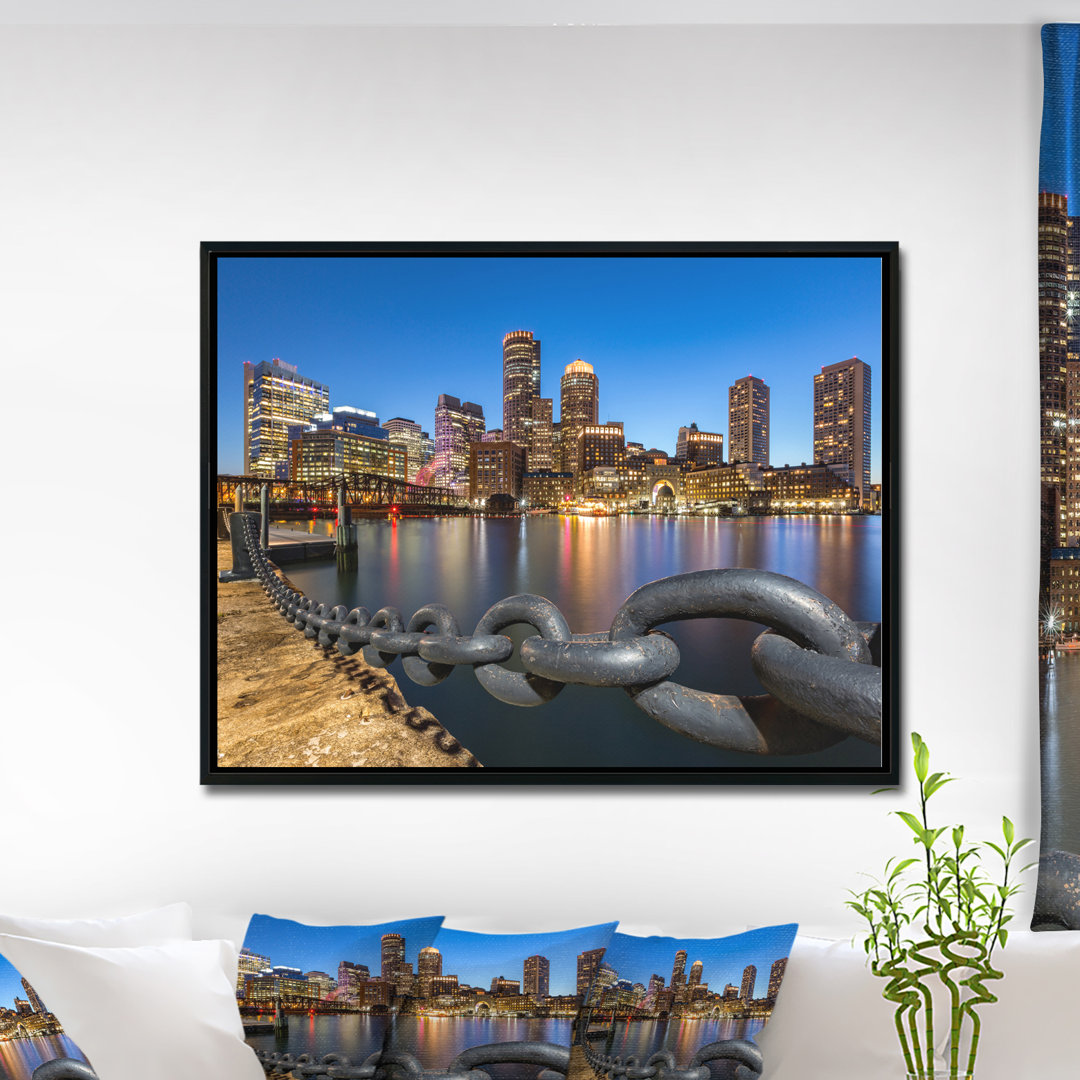 Cityscape " Boston Skyline At Dusk " East Urban Home 