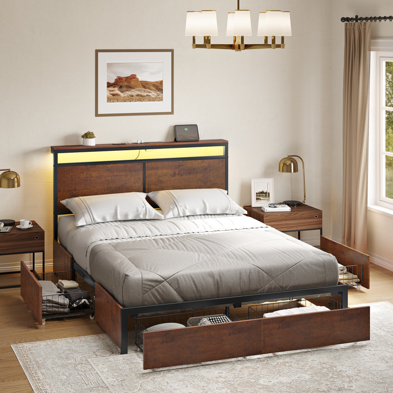 Antioch Bed, Walnut Brown, King