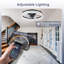 Ventilateur de plafond extra-plat Depuley 40 cm avec éclairage, silencieux, application et télécommande, DEL 3 CCT à intensité variable, montage encastré pour chambre, noir-269355030-269355031