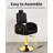 Inbox Zero Comfortable Black And Gold Salon Chair, Memory Soft Cushions, Heavy Duty Reclining Barber Chair With Steel Frame, Stylish Hair Chair With Removable Headrest, Weight Capacity 440 Lbs