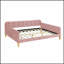 Lit de jour rembourré avec 4 pieds de soutien, structure durable et design élégant pour le confort et le style-358104527