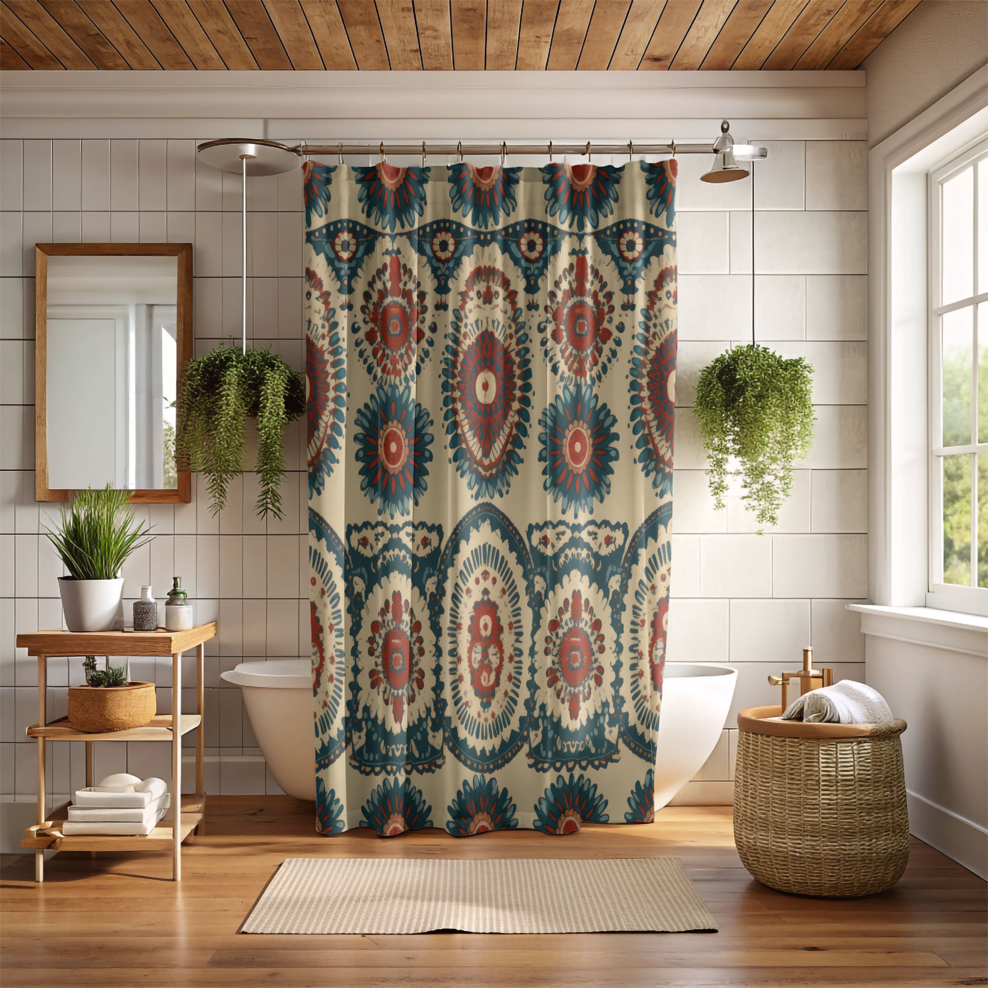 Bungalow Rose Boho Mirage - Premium Shower Curtain | Wayfair