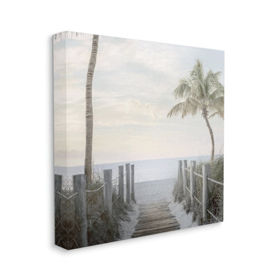 «Tropical Palm Tree Boardwalk Summer Beach Landscape» par Mike Calascibetta - photographie