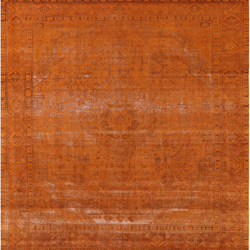 Tapis 100% Mid-Century moderne lavable à la machine 2238, Carré 7 pi