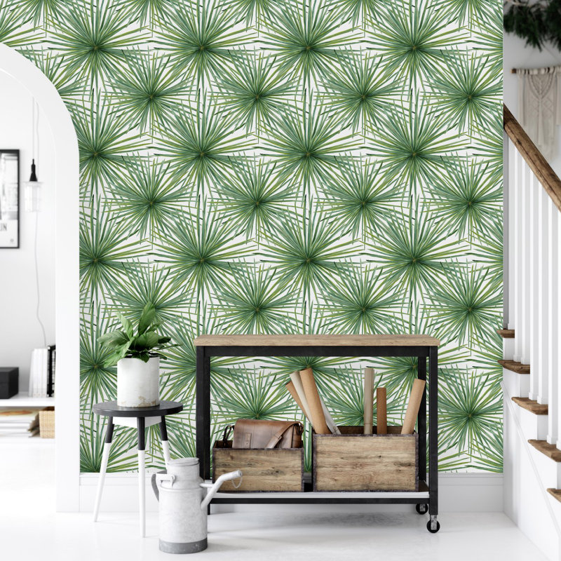 Panneau de papier peint Hurayth Thin Leaves, L 2,08 pi x L 10,42 pi