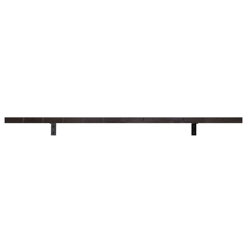 Rayne Plate Display Shelves With Hooks, 72/3/2, Ebony