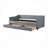 Daybed With Drawers Upholstered Tufted Sofa Bed, With Button On Back And Piping On Waved Shape Arms-161635378-161635376