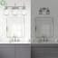 Luminaire de meuble-lavabo moderne à 3 lumières avec abat-jour en cristal transparent K9, finition chromée pour éclairage sur miroir, compatible avec les ampoules E26 (ampoules non incluses)