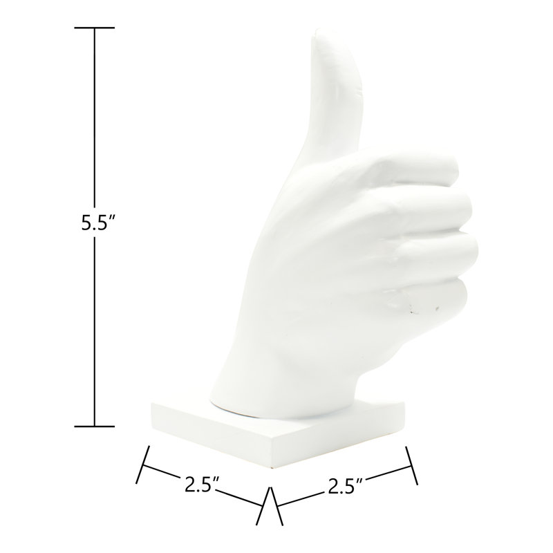 Adam et ses amis, décoration de la maison pouces pouces vers le haut | 1 pièce, Blanc