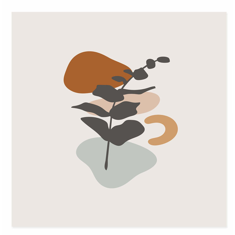 «Botanical Minimalist Botanical I Bohemian», reproduction d'art non encadrée, H 24 po x l 24 po