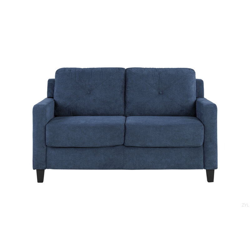 Causeuse 2 places en chenille bleu marine