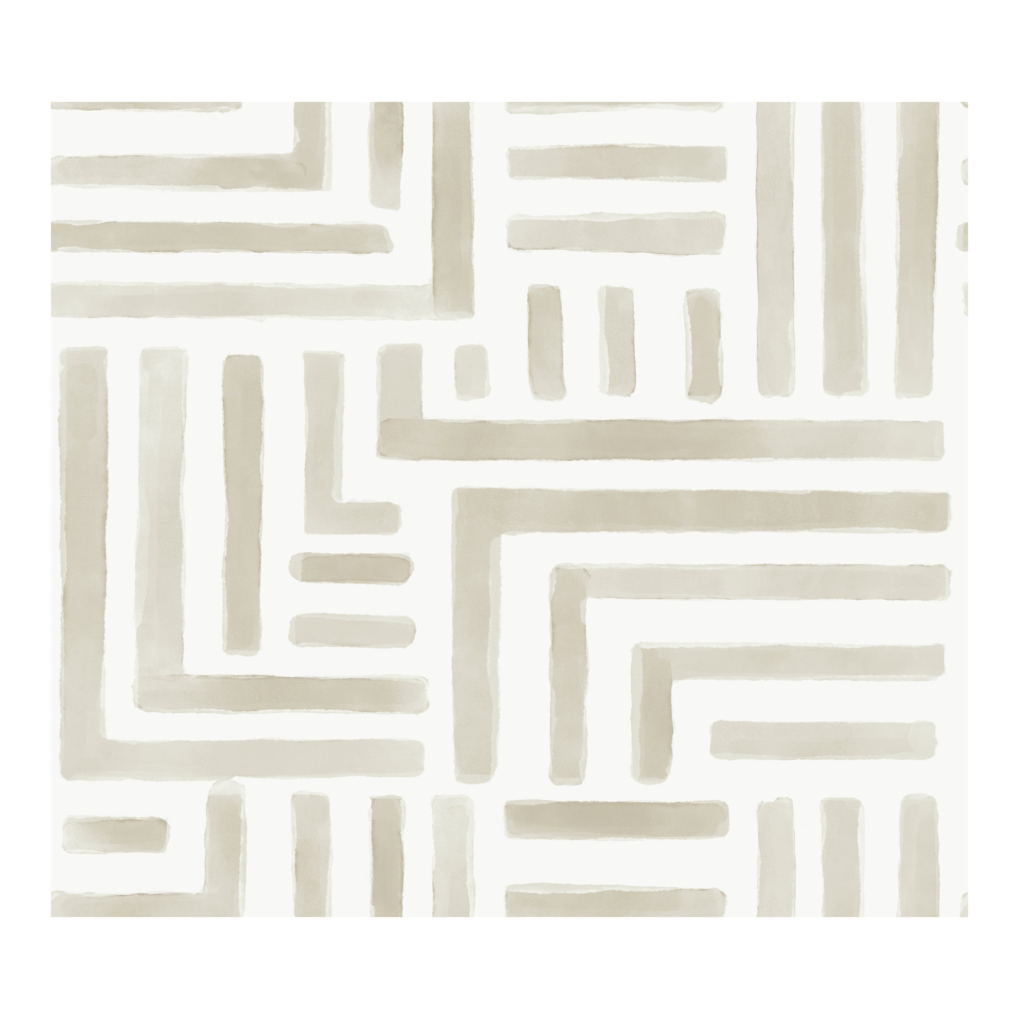 Unpasted Abstract Wallpaper, Beige