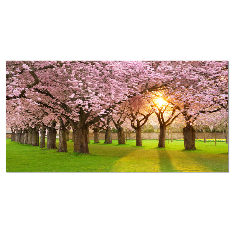 Paysage de printemps pour jardin, reproduction de photo sur toile tendue fascinant, H 16 po x l 32 po x P 1 po