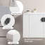 Meuble-lavabo compact de 30 po avec lavabo, deux portes, tablette ouverte, fabrication en bois massif, à l'exception des robinets-116332381