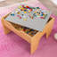 Table d'activité réversible en bois avec 195 briques de construction - gris et naturel-23080751