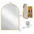 24X36 Inch Arched Recessed Medicine Cabinet, Metal Framed Bathroom Wall Cabinet With Mirror And Adjustable Shelves, Wall Mirror With Storage For Bathroom, Matte Gold-383582595