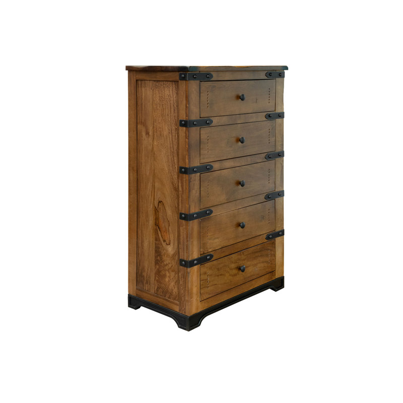 Parota Solid Wood 36.25'' W 5 - Drawer Dresser