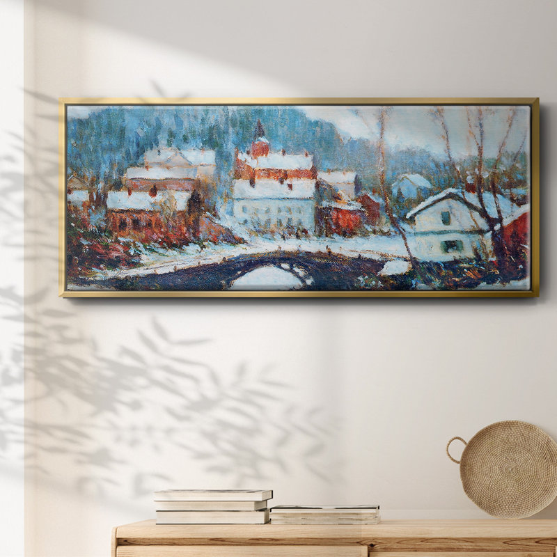 Sandviken, Norvège, 1895 02 - Toile encadrée, H 20 po x l 50 po