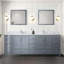 Meuble-lavabo double avec portes et tiroirs