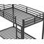 Lit superposé simple au-dessus d'un lit simple en métal, lit superposé bas avec échelle, cadre de lit, noir, fabrication en acier robuste, conception sécuritaire, assemblage facile, capacité du lit supérieur de 350 lb, capacité du lit inférieur de 500 lb