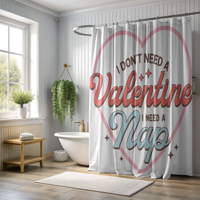 No Need Valentine - Rideau de douche standard 1 pièce