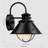 Nox Black 11" LED Outdoor Barn wall Light Frosted Glass with Photocell