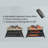 23" 3D Flame Effect Electric Fireplace  with Timing Function,Infrared Fireplace Heater for Indoor