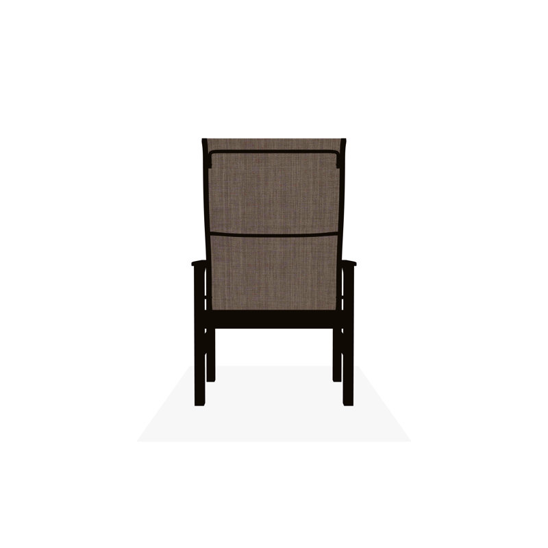 Leeward Sling Marine Grade Polymer Arm Chair, Augustine Fennel Sunbrella®, Kona