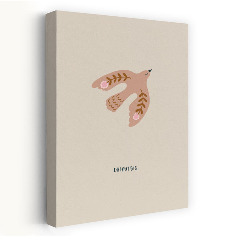 Contemporary Art Dreamy Whimsical Contemporary Bird Wall Art by Alexandra Weise - Wrapped Canvas Print