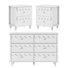 6 Drawer 43.1" W Dresser With 2 Nightstand Bedroom Dresser Set