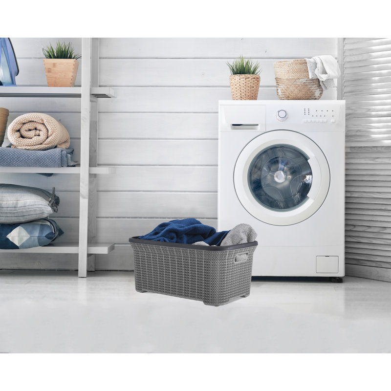 Plastic Laundry Basket with Handles