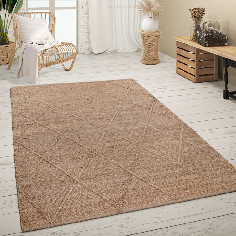 Peetz Geometric Jute / Sisal Area Rug