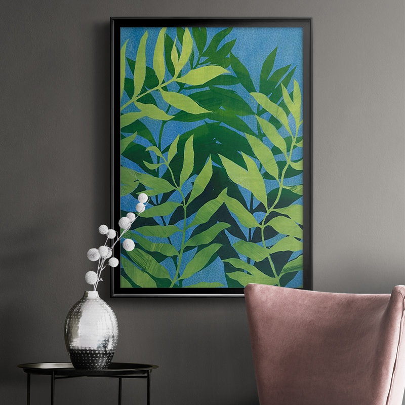 «Ocean Vines I», reproduction encadrée de qualité supérieure, prête à être accrochée, H 24,5 po x l 18,5 po x P 1,25 po, Noir