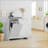 Tilted Laundry Hamper With Removable Baskets, Hidden Storage Cabinet, Free-Standing Home Organizer, White