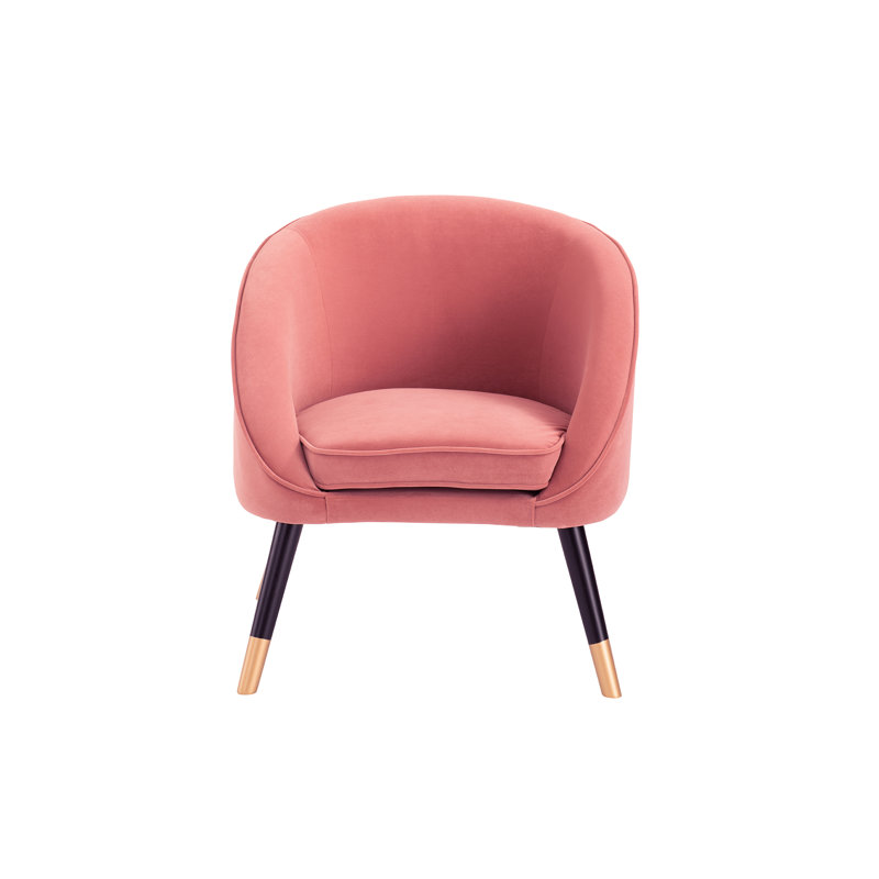 Vedder Velvet Barrel Chair, Pink