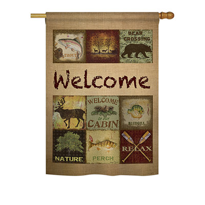 « call of the wilderness nature », polyester de 2 côtés 40 x 28 po drapeau maison