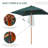 Semayah 78.7'' x 59.1'' Rectangular Tilt Beach Umbrella-636916574