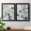 Indigo Ginkgo I - ensemble de 2 peintures sur toile encadrées-506617529-506617528