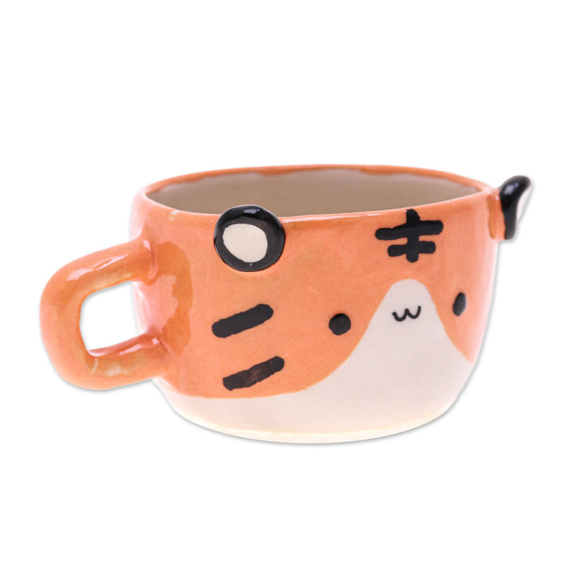 Trinx Handmade Tiger Demitasse Ceramic Espresso Cup