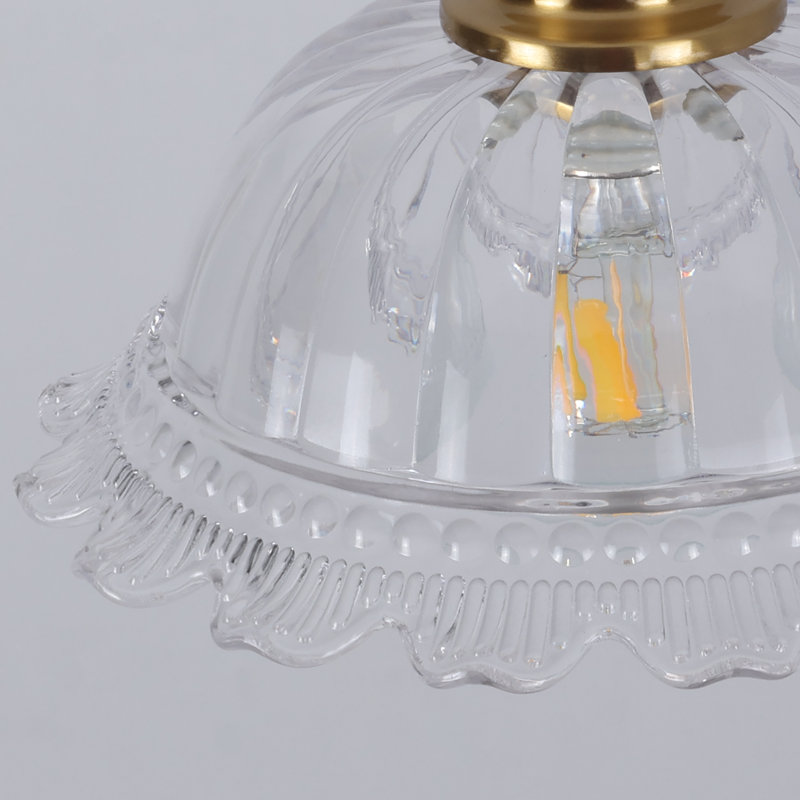 1 - Light Dome Pendant , Clear