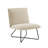 Vicolo Sherpa Upholstered Accent Chair with Metal Legs-365136066