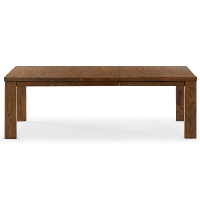 Desmond Extendable Wood Dining Table, Medium Oak