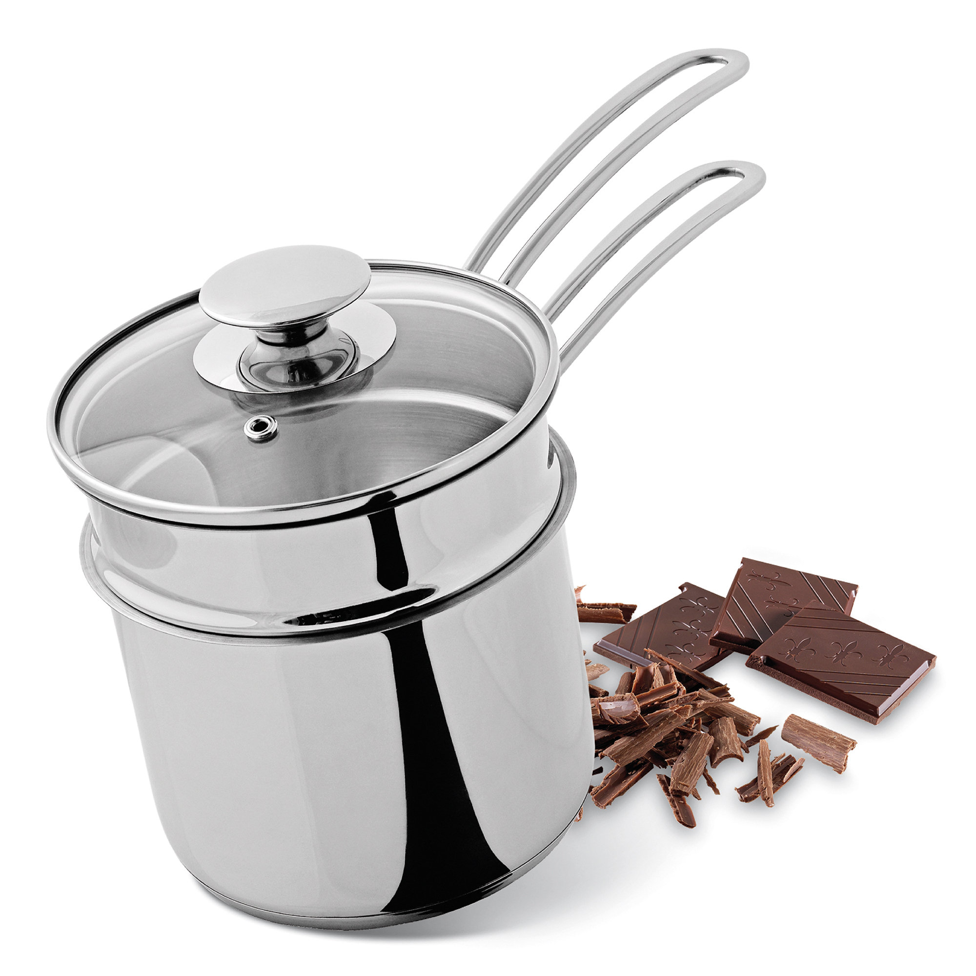 Frieling Küchenprofi 1.6 qt. Stainless Steel Double Boiler with Lid & Reviews | Perigold