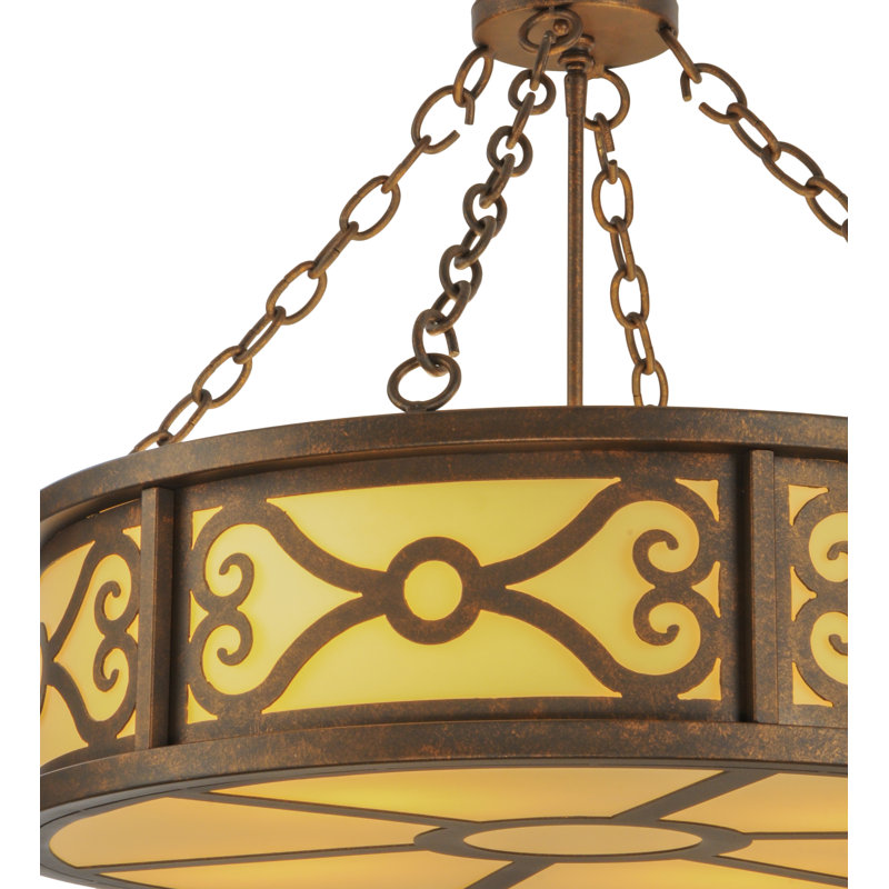 4 - Light Chandelier, Antique Copper