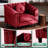 Tufted Flannel Accent Chair 37" Wide Nailhead Rivet Decor Metal Feet Solid Wood Frame -274424119