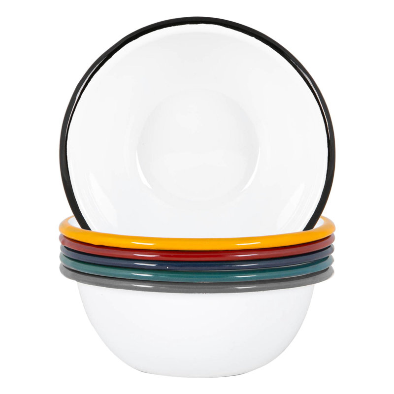 Argon Tableware - White Enamel Bowls