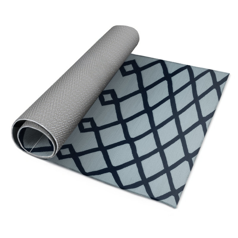 Tapis gris intérieur et extérieur Trellis, Rectangle 9 pi x 12 pi