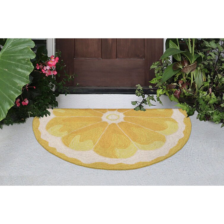 Indoor/Outdoor Sunflower Fields Hand-Hooked Polypropylene Runner