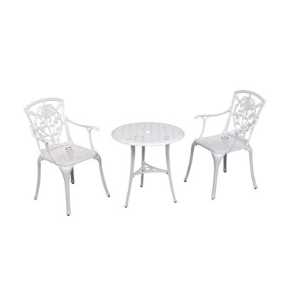 Cleaver 2 - Person Patio Dining Set Umbrella Hole Included Round Table